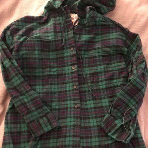 Woolrich Flannel Shirt With Hood